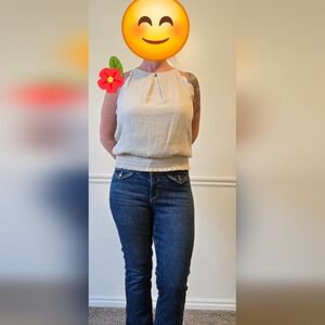 I.N. San Francisco Scalloped Tank Top